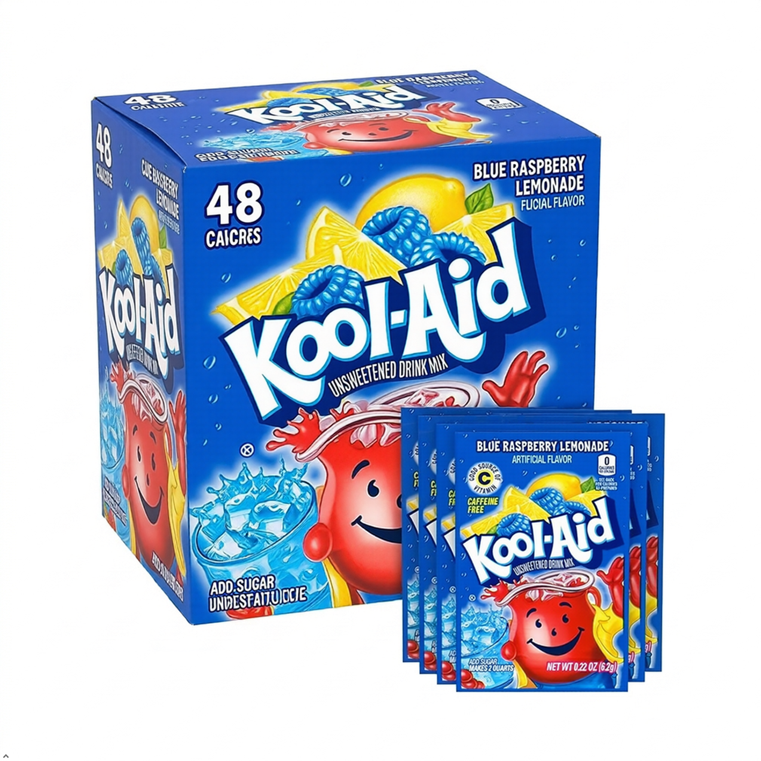 Kool-Aid Ice Blue Raspberry Lemonade Unsweetened Soft Drink Mix, 0.14-Ounce Kool-Aid